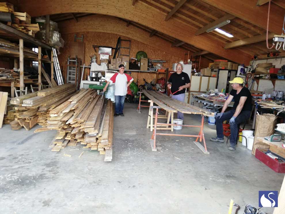 Atelier de la préparation des principaux décors
